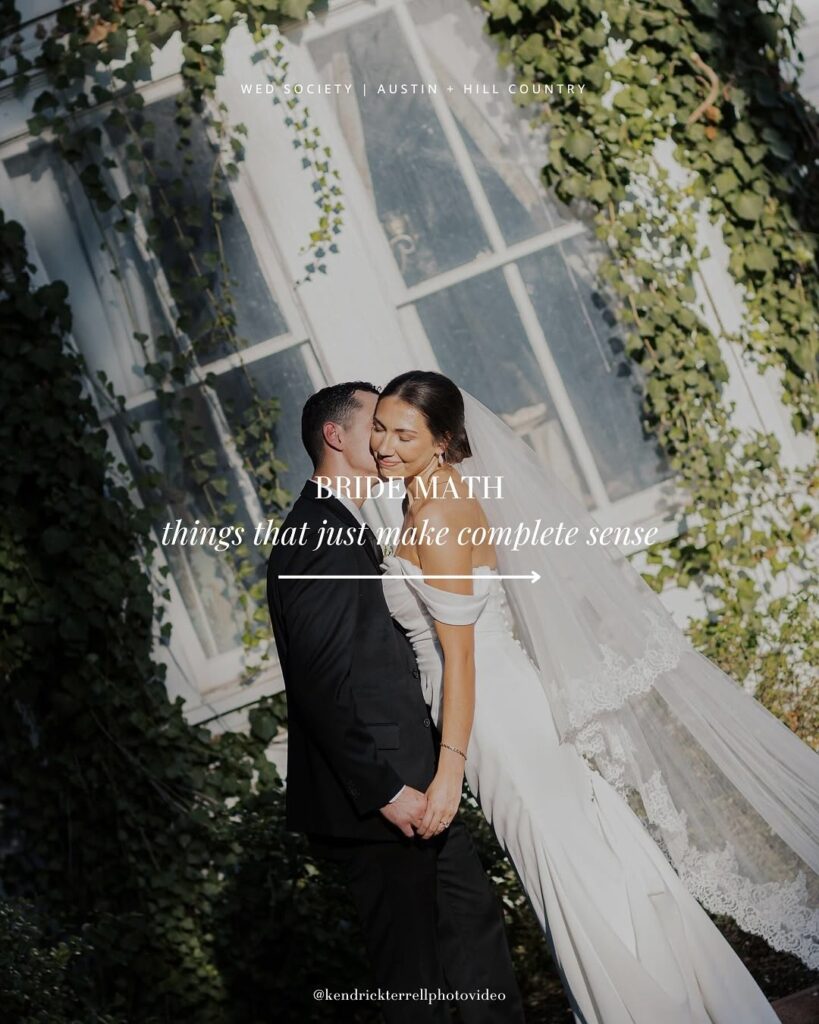 You’ve heard of girl math, but have you heard of bride math? ⁠Swipe to see how all of your wedding