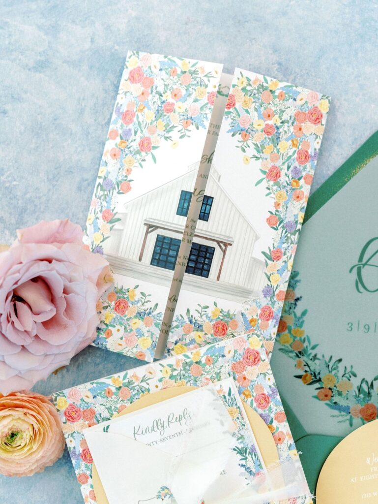 This wedding suite by mebcalligraphy lives rent free in our heads! We love the intentionality and detail behind every piece.